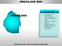 Swaziland country powerpoint maps