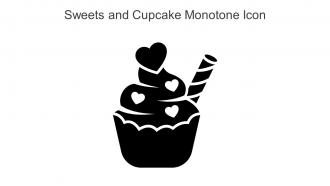 Sweets And Cupcake Monotone Icon In Powerpoint Pptx Png And Editable Eps Format
