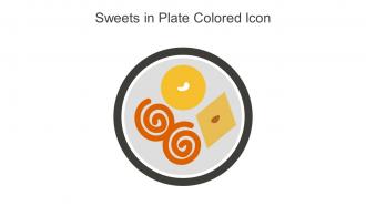 Sweets In Plate Colored Icon In Powerpoint Pptx Png And Editable Eps Format