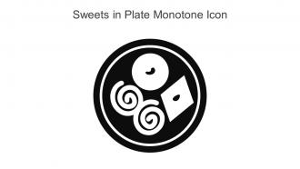Sweets In Plate Monotone Icon In Powerpoint Pptx Png And Editable Eps Format