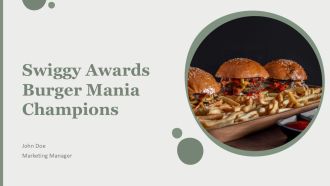 Swiggy Awards Burger Mania Champions PPT Mockup AT