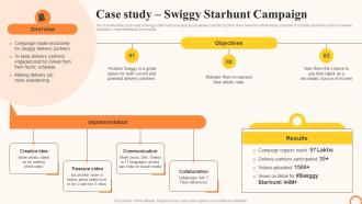 Swiggy Company Profile Case Study Swiggy Starhunt Campaign Ppt Infographics CP SS