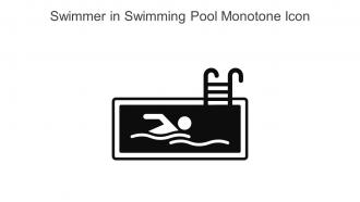 Swimmer In Swimming Pool Monotone Icon In Powerpoint Pptx Png And Editable Eps Format