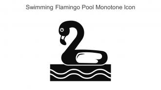 Swimming Flamingo Pool Monotone Icon In Powerpoint Pptx Png And Editable Eps Format