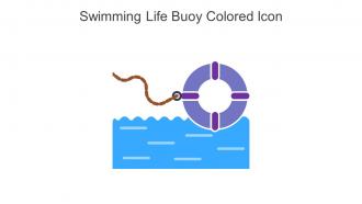 Swimming Life Buoy Colored Icon In Powerpoint Pptx Png And Editable Eps Format