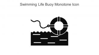 Swimming Life Buoy Monotone Icon In Powerpoint Pptx Png And Editable Eps Format