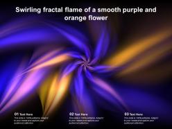 Swirling fractal flame of a smooth purple and orange flower