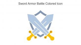 Sword Armor Battle Colored Icon In Powerpoint Pptx Png And Editable Eps Format