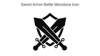 Sword Armor Battle Monotone Icon In Powerpoint Pptx Png And Editable Eps Format