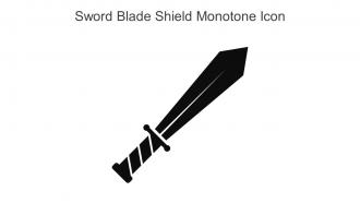 Sword Blade Shield Monotone Icon In Powerpoint Pptx Png And Editable Eps Format