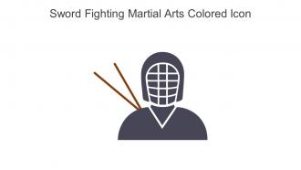 Sword Fighting Martial Arts Colored Icon In Powerpoint Pptx Png And Editable Eps Format