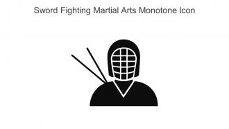 Sword Fighting Martial Arts Monotone Icon In Powerpoint Pptx Png And Editable Eps Format