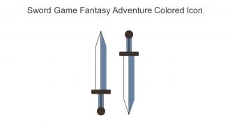 Sword Game Fantasy Adventure Colored Icon In Powerpoint Pptx Png And Editable Eps Format