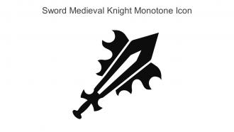 Sword Medieval Knight Monotone Icon In Powerpoint Pptx Png And Editable Eps Format