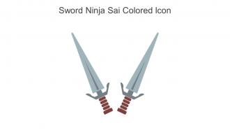 Sword Ninja Sai Colored Icon In Powerpoint Pptx Png And Editable Eps Format