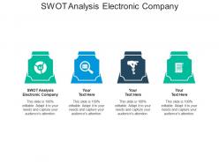 Swot analysis electronic company ppt powerpoint presentation slides format cpb