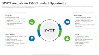 Swot Analysis For Fmcg Product Opportunity
