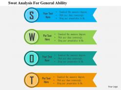 Swot analysis for general ability flat powerpoint design