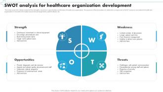 SWOT Analysis For Healthcare Organization Development