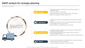 Swot Analysis For Strategic Planning Transportation Business Plan BP SS