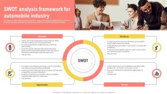 SWOT Analysis Framework For Automobile Industry