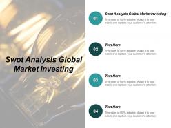 Swot analysis global market investing ppt powerpoint presentation portfolio gridlines cpb