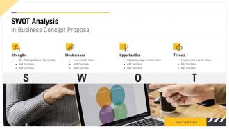 Swot analysis in business concept proposal ppt styles example