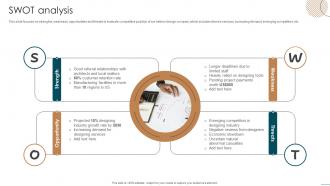 SWOT Analysis Interior Decoration Company Profile Ppt Summary