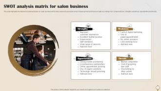 SWOT Analysis Matrix For Salon Business