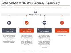 Swot analysis of abc drink company opportunity carbonated drink company shifting healthy drink