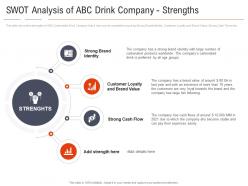 Swot analysis of abc drink company strengths carbonated drink company shifting healthy drink