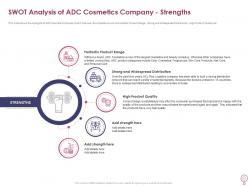 Swot analysis of adc cosmetics company strengths how to increase profitability