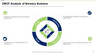 Swot Analysis Of Brewery Business Business Strategy Best Practice Tools