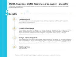 Swot analysis of cnn e commerce company strengths case competition ppt inspiration