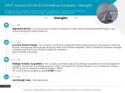 Swot analysis of cnn e commerce company strengths ppt structure