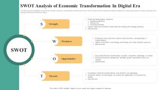 SWOT Analysis Of Economic Transformation In Digital Era