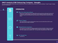 Swot analysis of ibn outsourcing company strengths customer attrition in a bpo styles show