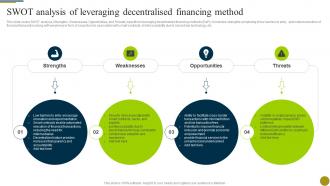 Swot Analysis Of Leveraging Decentralised Financing Method Understanding Role Of Decentralized BCT SS