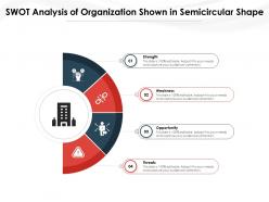 Swot Analysis Of Organization Shown In Semicircular Shape