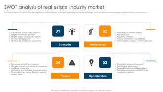 SWOT Analysis Of Real Estate Industry Market Ultimate Guide To Understand Role BCT SS