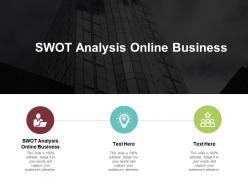 Swot analysis online business ppt powerpoint presentation model microsoft cpb