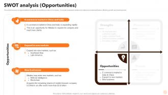 SWOT Analysis Opportunities Alibaba Company Profile Ppt Diagrams CP SS