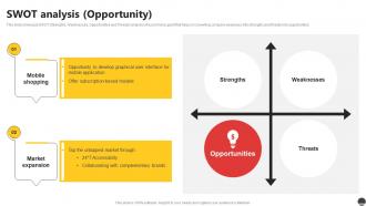 SWOT Analysis Opportunity E Commerce Company Profile Ppt Infographics CP SS