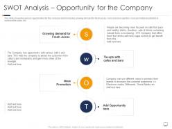 Swot analysis opportunity for company gaining confidence consumers towards startup business