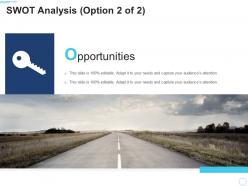 Swot analysis option 2 of 2 needs 10 minutes self introduction ppt powerpoint ideas