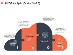 Swot analysis option strengths ppt powerpoint presentation outline microsoft