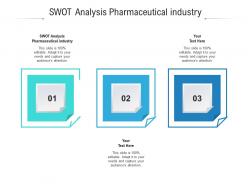 Swot analysis pharmaceutical industry ppt powerpoint presentation professional sample cpb