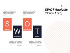 Swot analysis ppt powerpoint presentation visual aids backgrounds