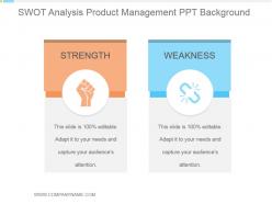 Swot analysis product management ppt background