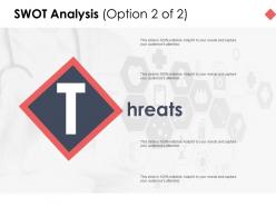 Swot analysis slide threats d202 ppt powerpoint presentation infographic template diagrams